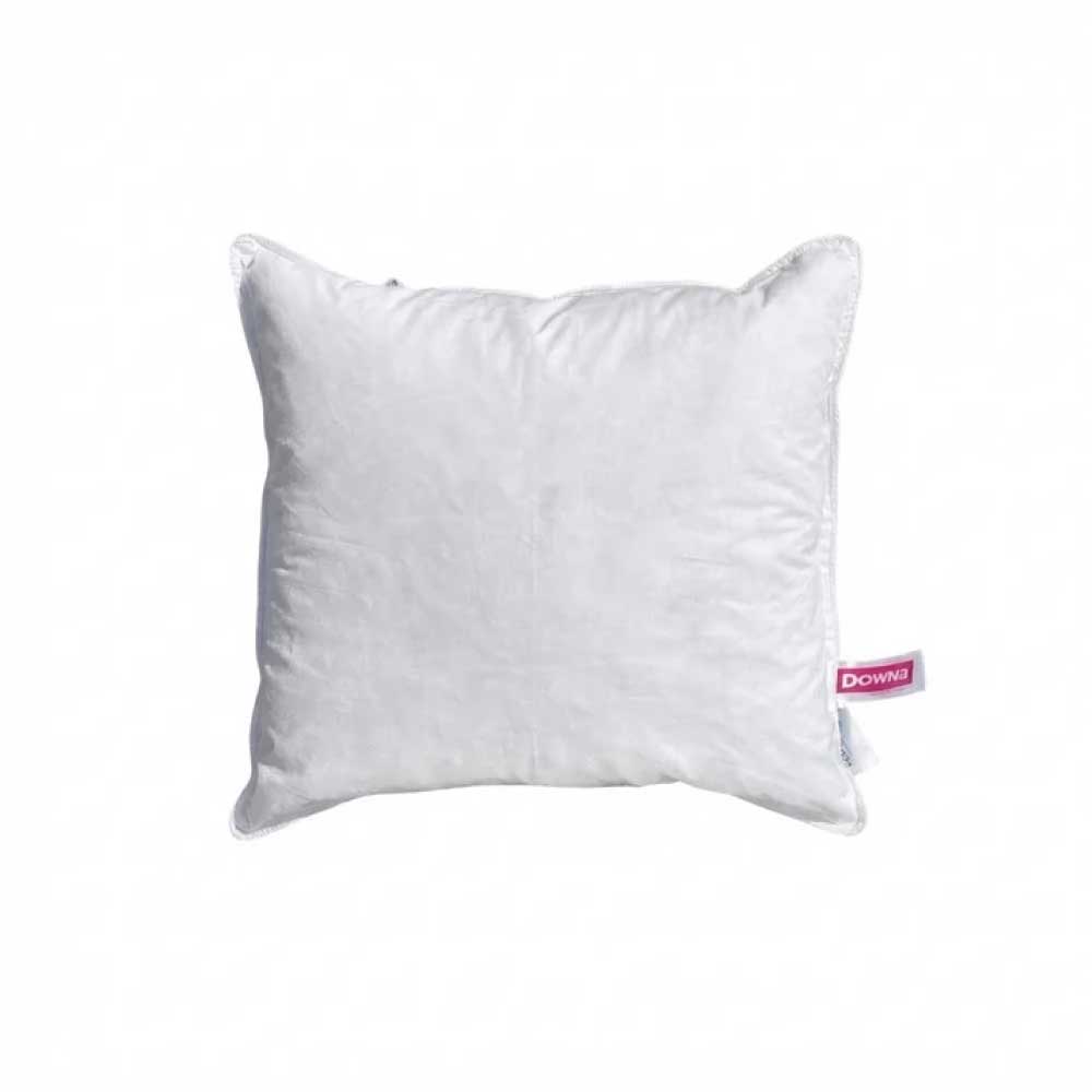 Perna Diara 65x65 cm, albă, cu umplutură naturală din 40% puf și 60% pene de gâscă