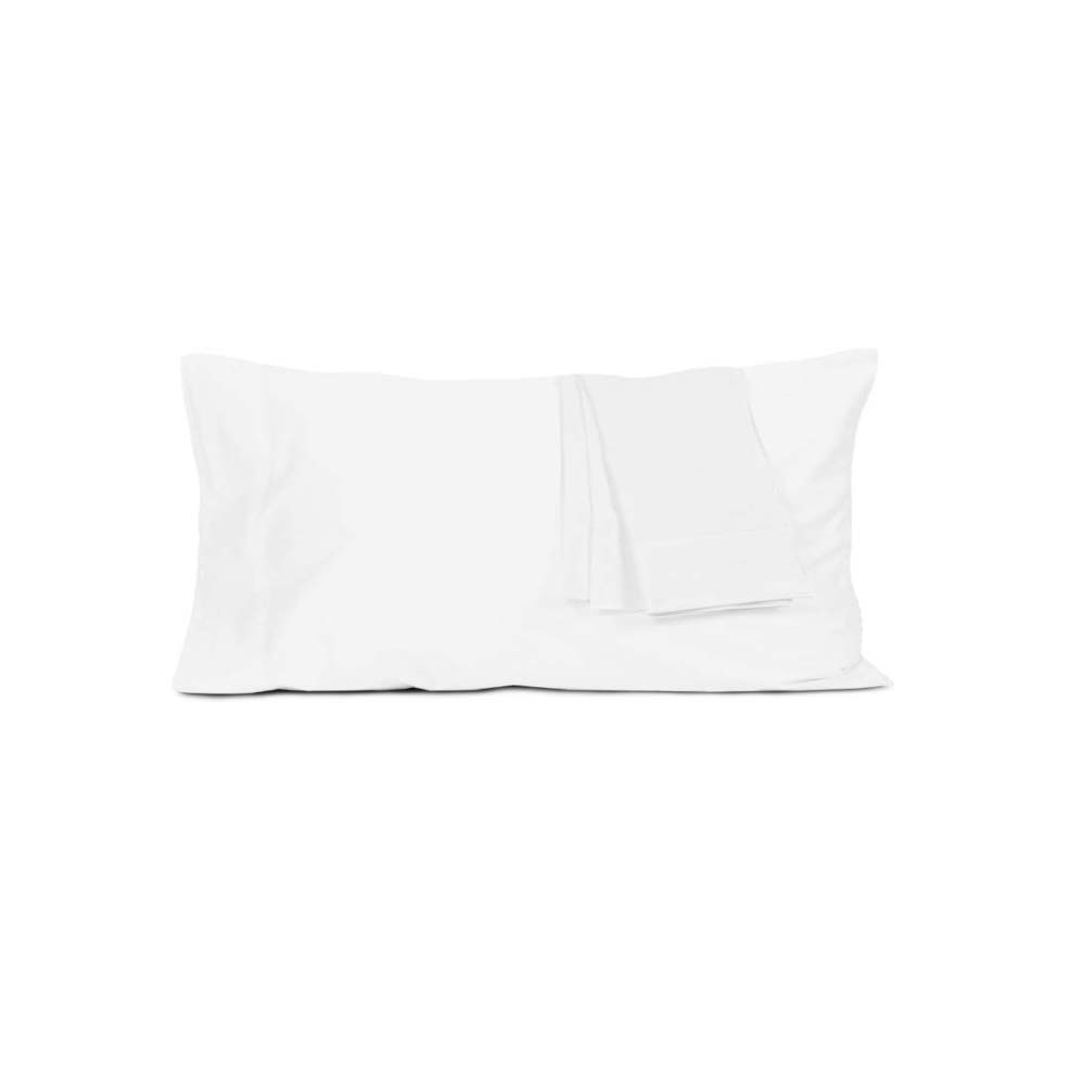 Față de pernă albă 40x80 cm, 100% bumbac, moale și confortabilă pentru pat single