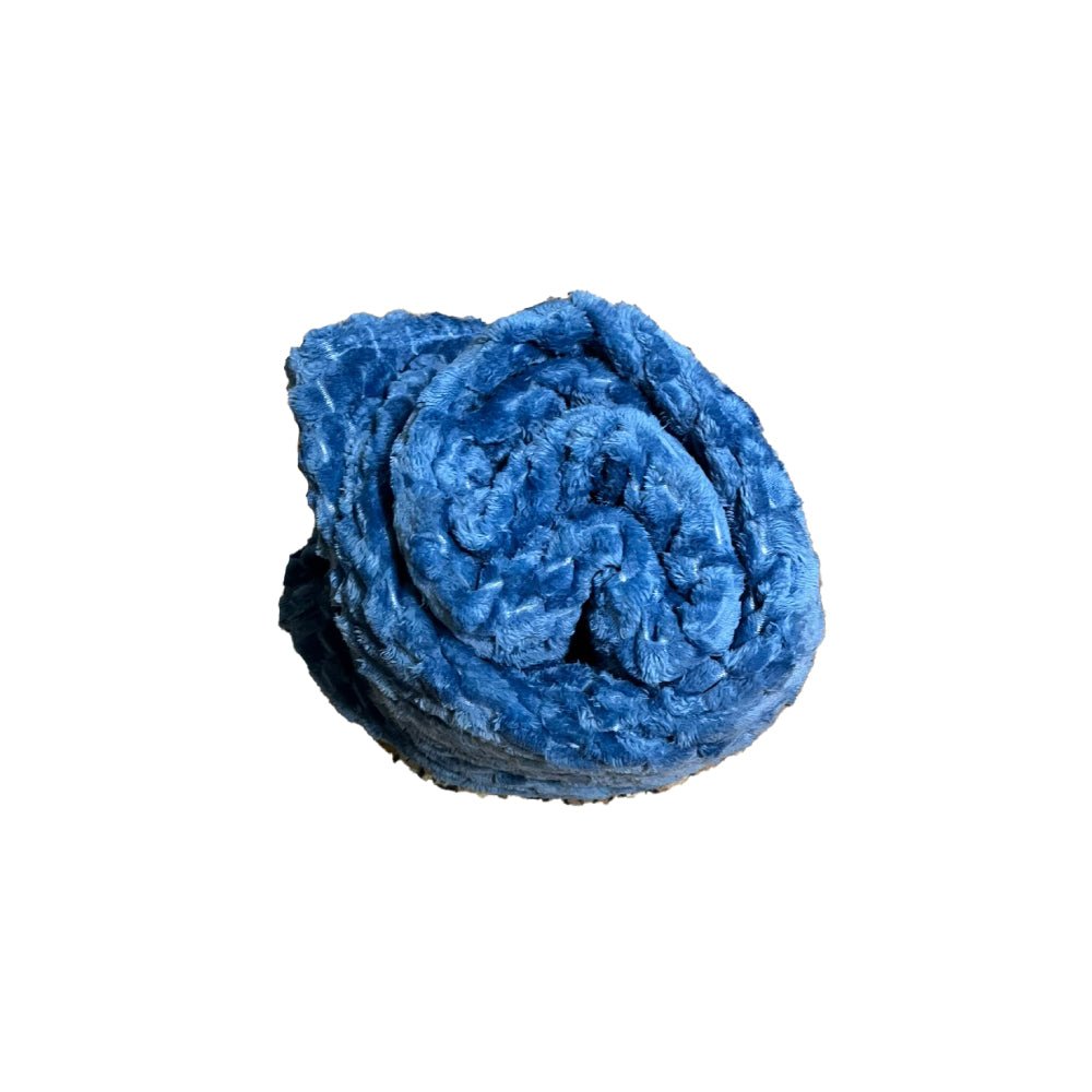 Patură moale și pufoasă Cocolino, albastră, 180x220 cm, perfectă pentru pat sau canapea extensibilă