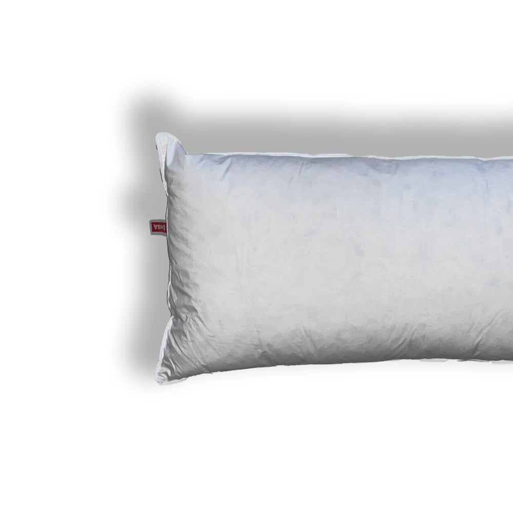 Pernă de dormit lateral 40 x 100 cm, din puf si pene de gasca, 100% Bumbac - Domisa