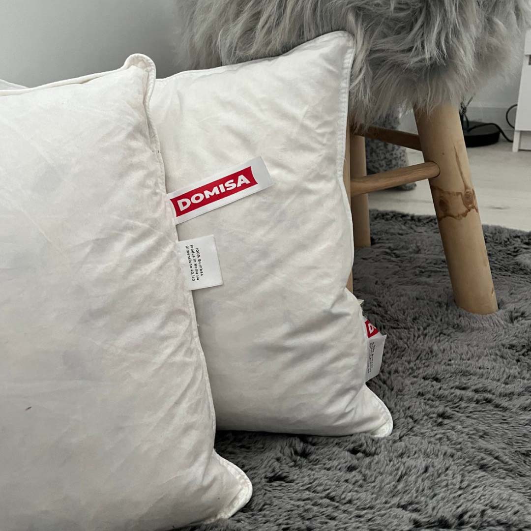 Set 2 perne 40x40 cm Domisa, puf și pene de gâscă, perfecte pentru relaxare și somn sănătos