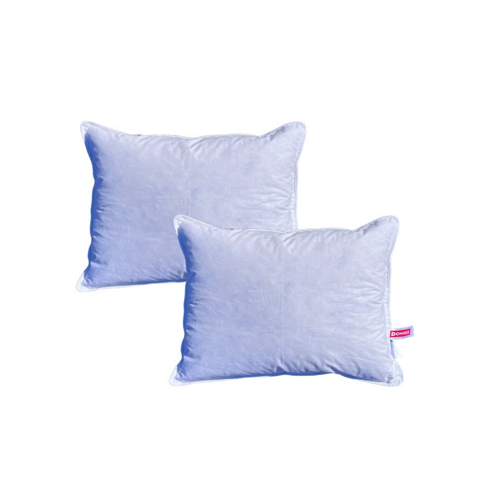 Set 2 perne albe 50x70 cm, puf și pene de gâscă, respirabile și confortabile pentru dormitor