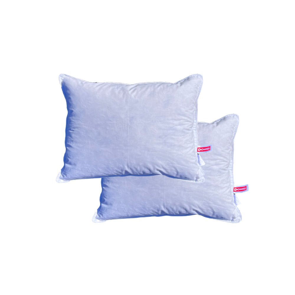 Set 2 perne Domisa puf de gâscă și pene, albe, cu față din bumbac 100%, moale și confortabilă