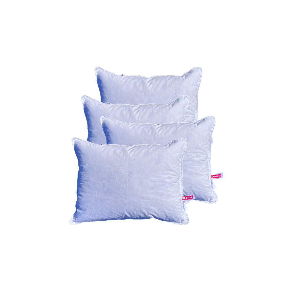 Set 4 perne albe – 2 perne 50x70 cm și 2 perne 70x70 cm, puf și pene de gâscă, moale și confortabil