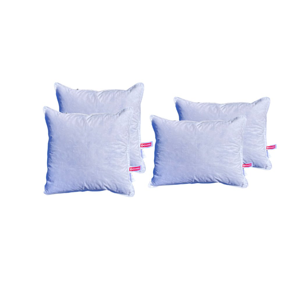 Perne albe set de 4, 2x50x70 + 2x70x70, umplutură puf și pene de gâscă, ideale pentru dormitor