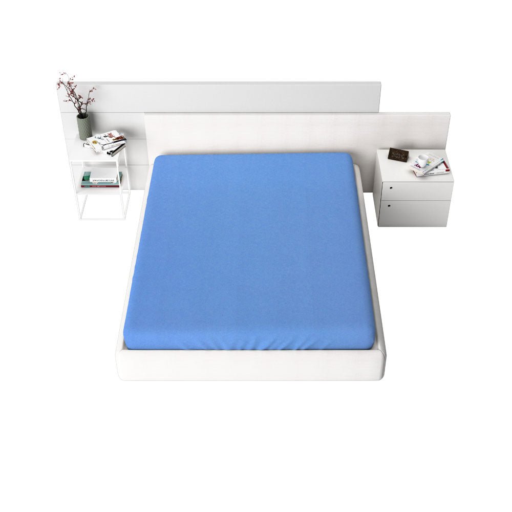 Cearceaf cu elastic Jersey, 140gr/mp, bleu ciel, 24, 100% bumbac, Gecor - Domisa