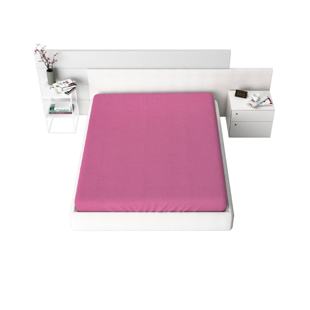 Cearceaf cu elastic Jersey, 140gr/mp, roz , 12, 100% bumbac, Gecor - Domisa