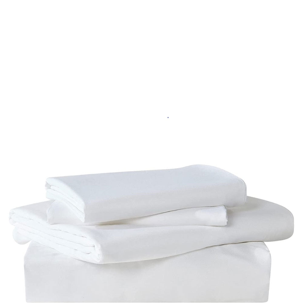 Lenjerie de pat bumbac sifon, Gecor, Alb 145 gr/mp - Domisa