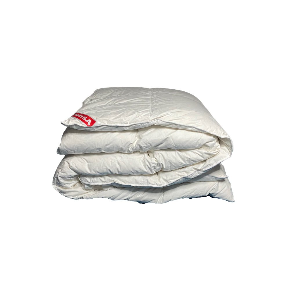 Pilota puf gasca 200x220 cm Diara cu 40% puf si 60% pene de gasca culoare alba