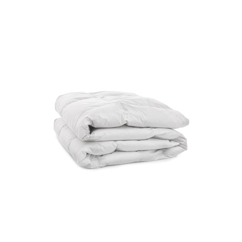 Pilota Ovia cu 15% puf si 85% pana de gasca, 140x200 cm alba de iarna