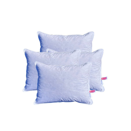 Set 4 perne 50x70 cm, albe, puf și pene de gâscă, moale și confortabil pentru somn odihnitor