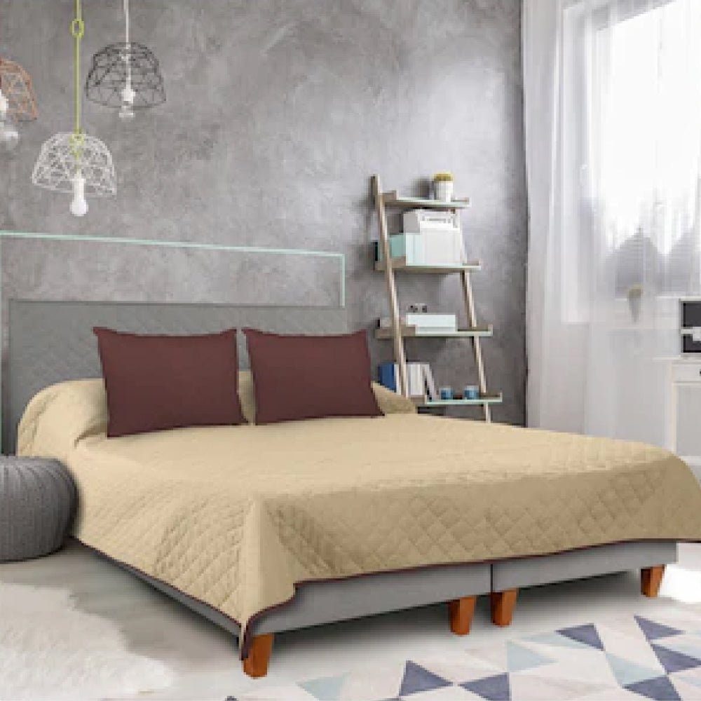 Set cuvertura cu husa perna, microfibra bicolora, 80% bumbac și 20% poliester, Gecor - Domisa