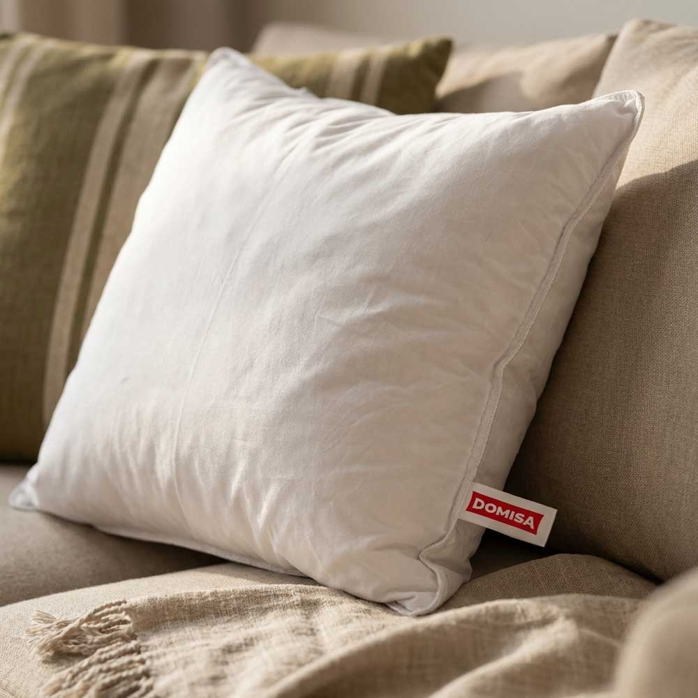 Perna canapea 40x40 naturala din bumbac cu puf gasca Ovia Domisa