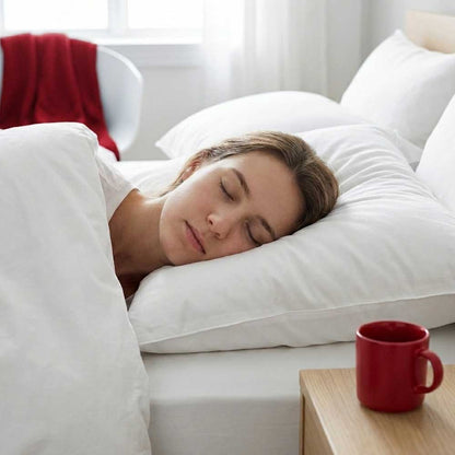 Femeie dormim pe perna 40x60cm Ovia din puf si pene de gasca