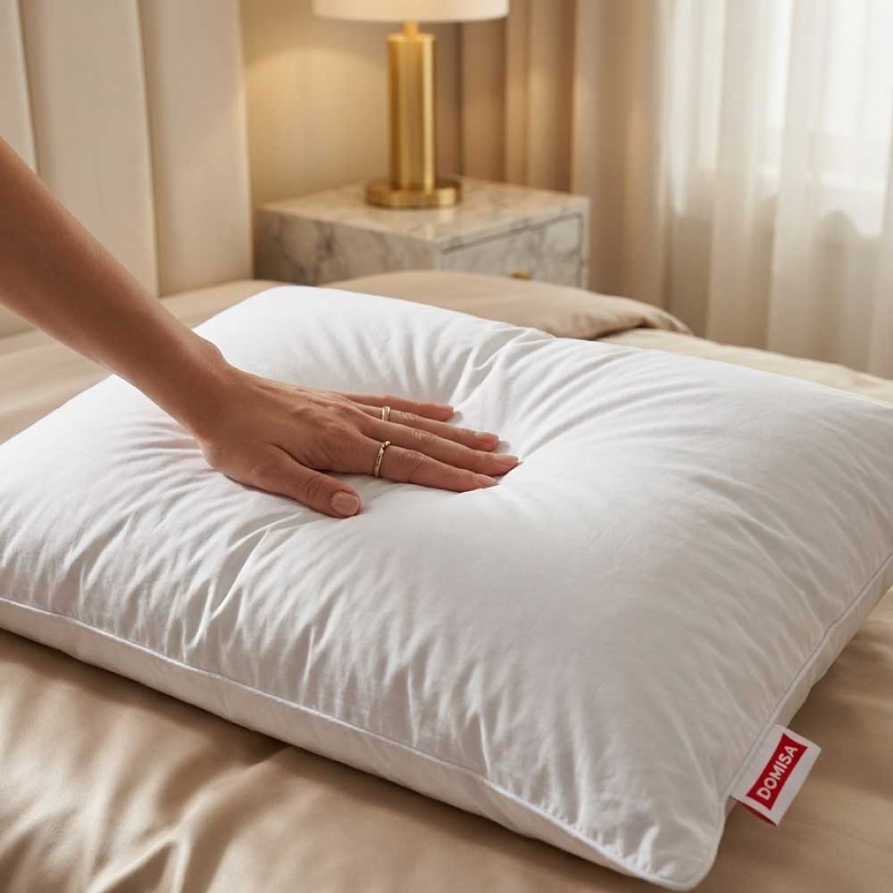 Pernă Serene 50x70 cm din puf de gâscă 90% – somn odihnitor și susținere optimă a capului, culoare albă