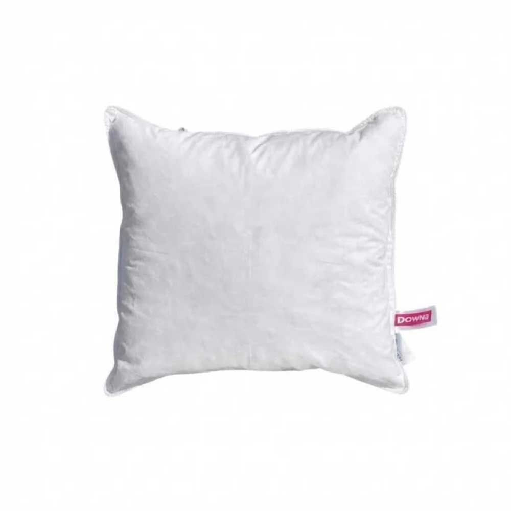 Perna Serene 70x70 cm, albă, cu umplutură premium din 90% puf și 10% pene de gâscă
