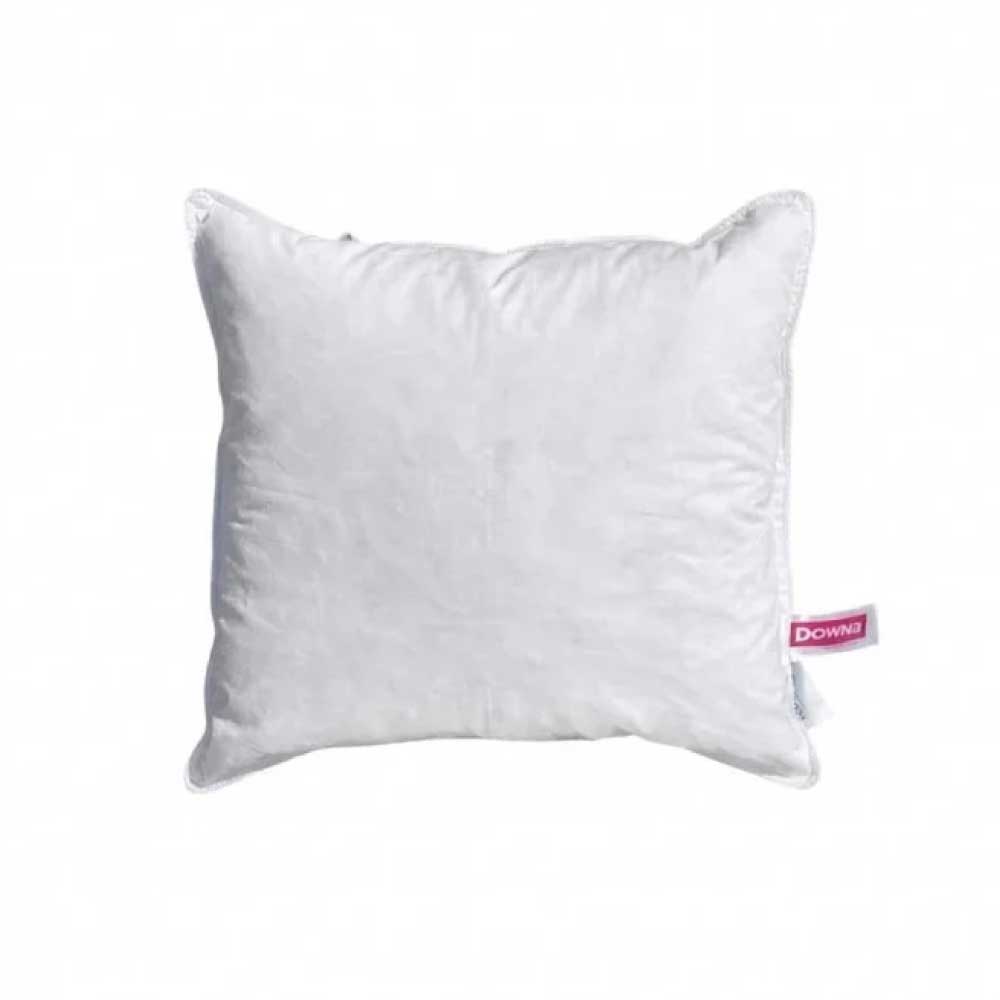Perna Serene 80x80 cm, albă, cu umplutură premium din 90% puf și 10% pene de gâscă