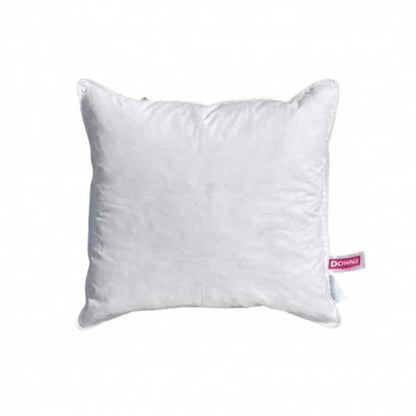 Perna Serene 80x80 cm, albă, cu umplutură premium din 90% puf și 10% pene de gâscă