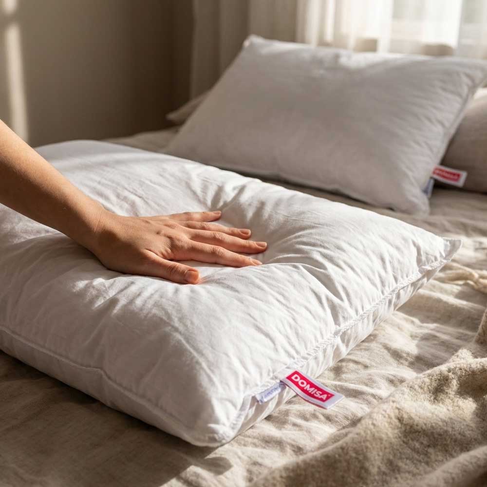 Set 2 perne Ovia 50x70 cu pene de gasca apasate de o mana