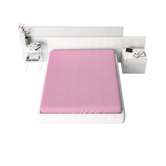 Cearceaf cu elastic Jersey, 140gr/mp, roz deschis, 11, 100% bumbac, Gecor - Domisa